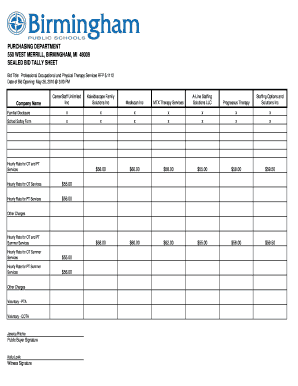 Fillable Online tallysheet filling form Fax Email Print - pdfFiller