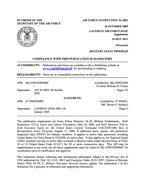Fillable Online AIR FORCE INSTRUCTION 36-3003 Fax Email Print - pdfFiller