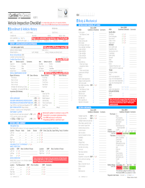 BMW Vehicle Inspection Checklist 2013 - Fill and Sign Printable