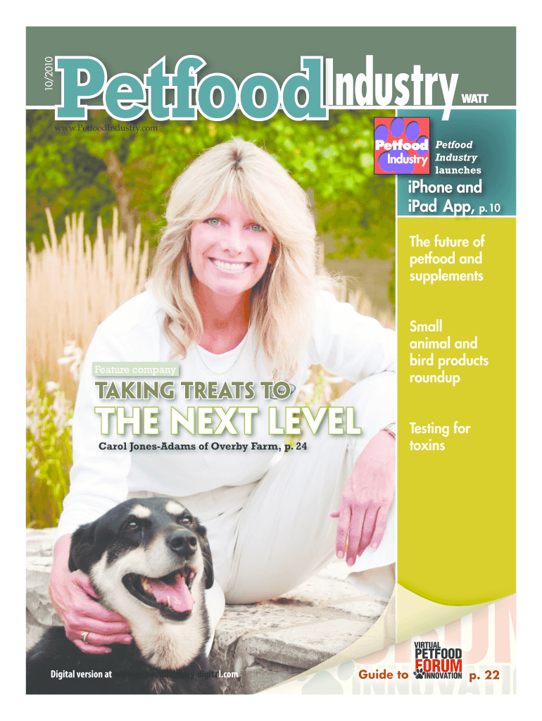 Fillable Online Petfood Industry October 2010 Fax Email Print pdfFiller