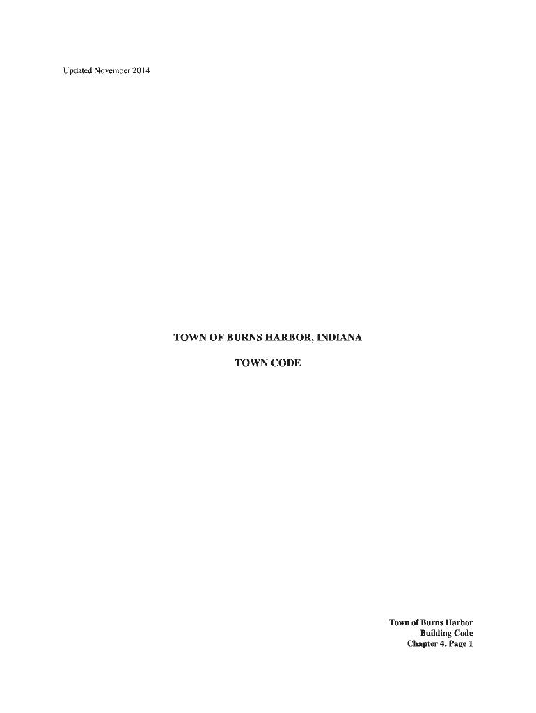 Fillable Online TOWN OF BURNS HARBOR, INDIANA Fax Email Print pdfFiller