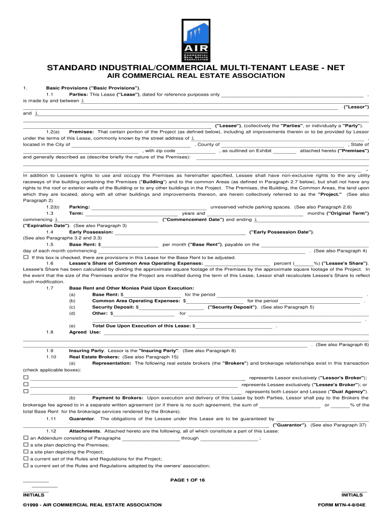 WinAIR Forms Filler M & B Realty Fill out & sign online DocHub