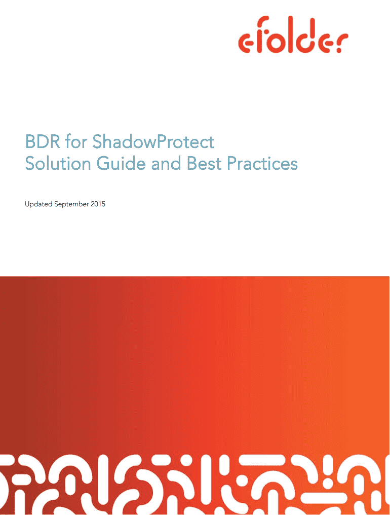 Fillable Online BDR for ShadowProtect Fax Email Print pdfFiller