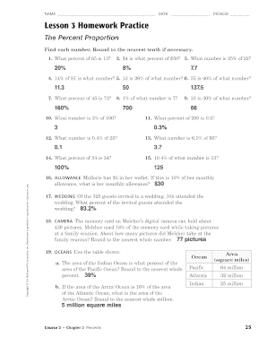 Lesson 3 Homework Practice Answer Key - Fill Online, Printable