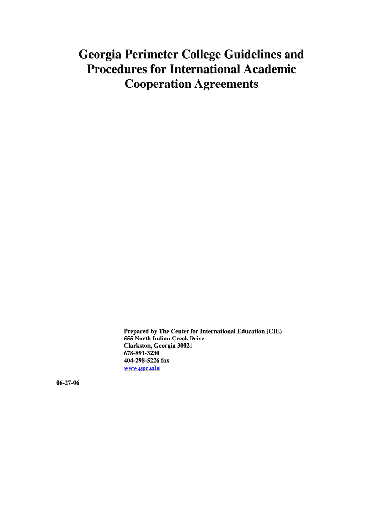 Fillable Online Perimeter College Guidelines and Procedures for