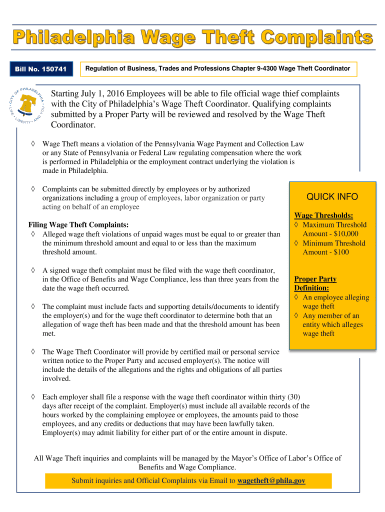 Fillable Online Minnesota Wage Theft Bill with New Employer