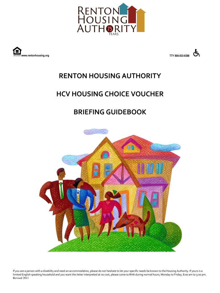 Fillable Online rentonhousing RENTON HOUSING AUTHORITY HCV HOUSING
