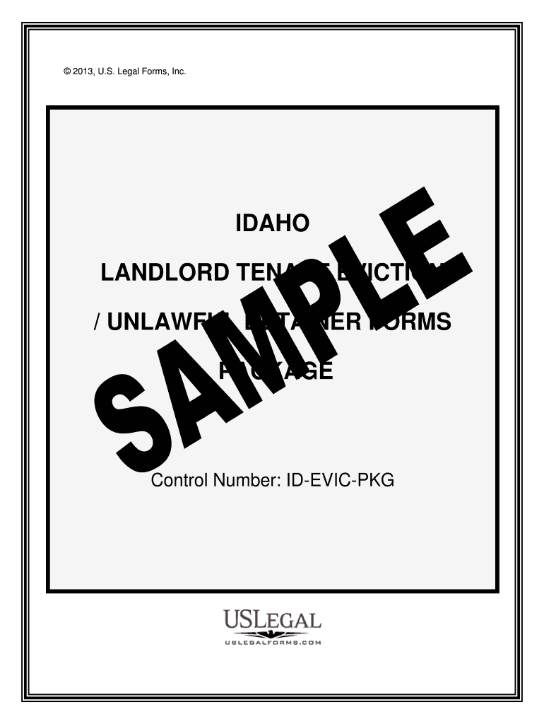 Fillable Online IDAHO LANDLORD TENANT EVICTION / UNLAWFUL DETAINER