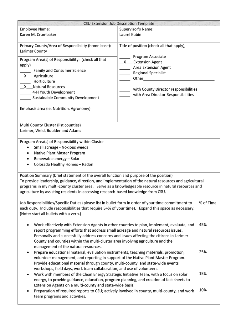 Fillable Online extension colostate Employee Name Fax Email Print pdfFiller