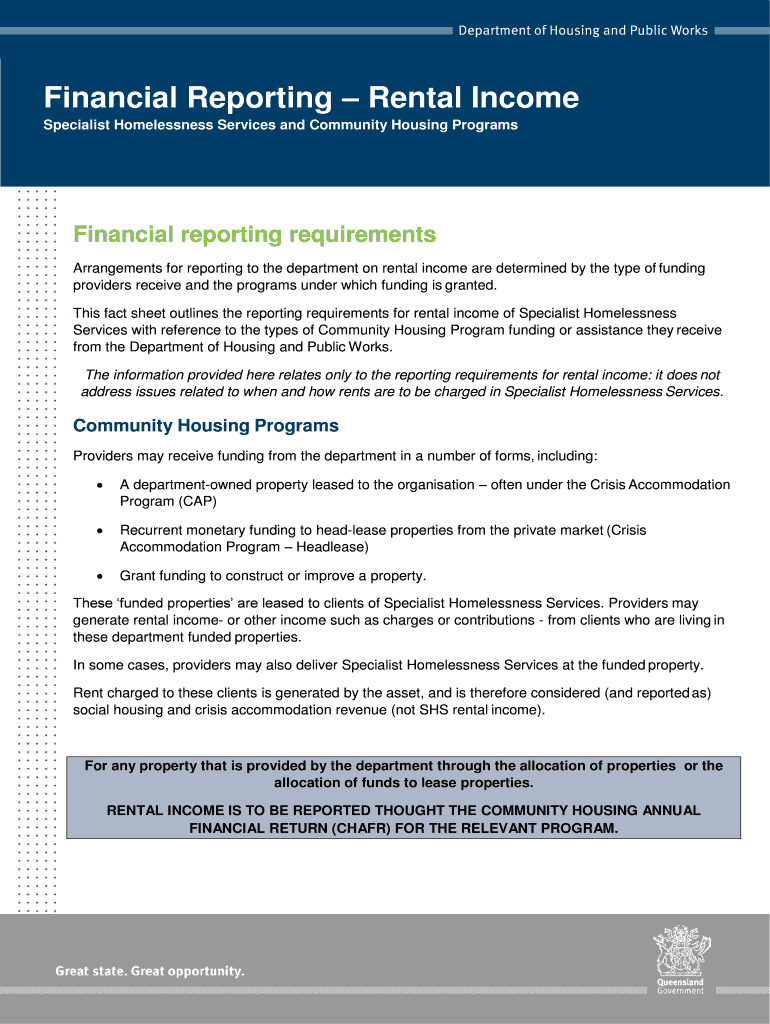 Fillable Online Financial Reporting Rental Fax Email Print