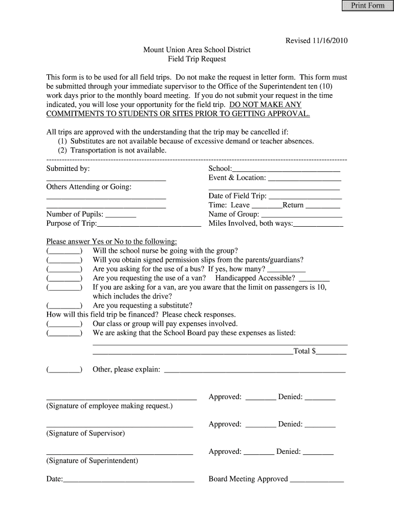 Fillable Online Mount Union Area School District SharpSchool Fax