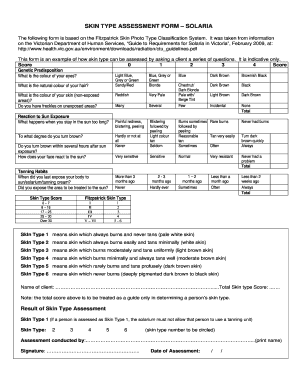 Skin Assessment Forms - Fill Online, Printable, Fillable, Blank | pdfFiller