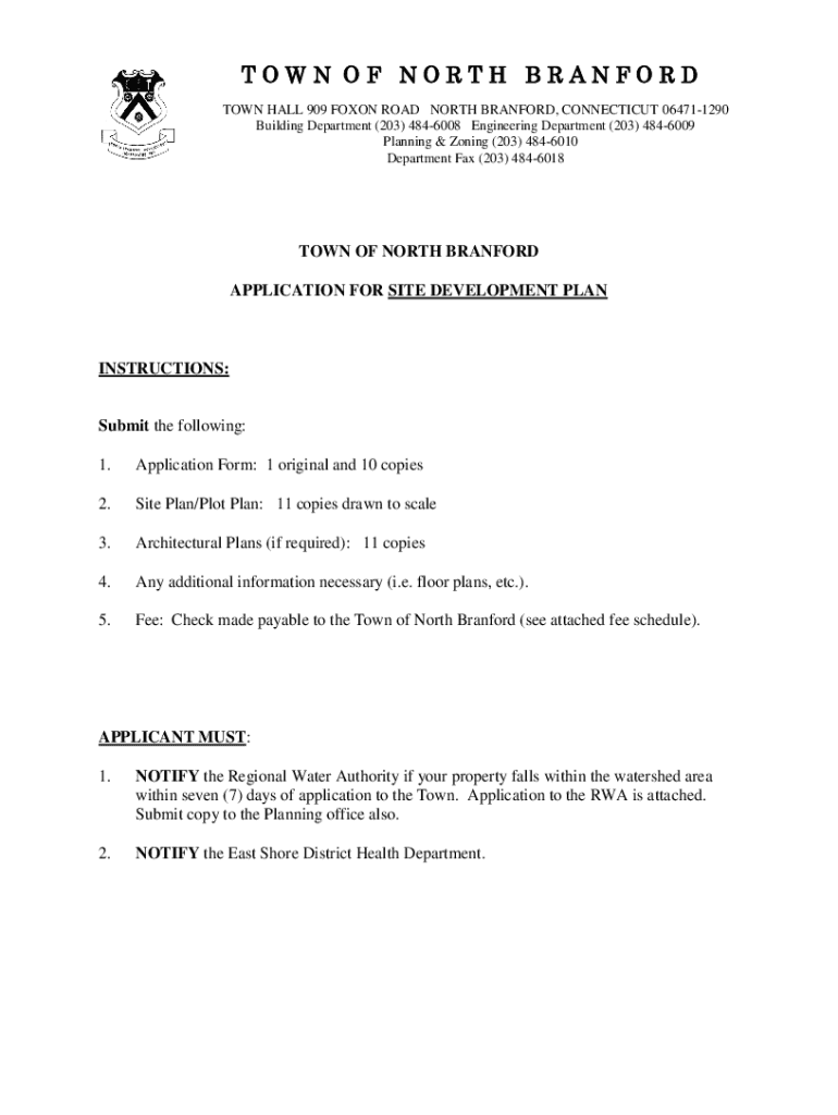 Fillable Online Planning and Zoning Department Town of North Branford