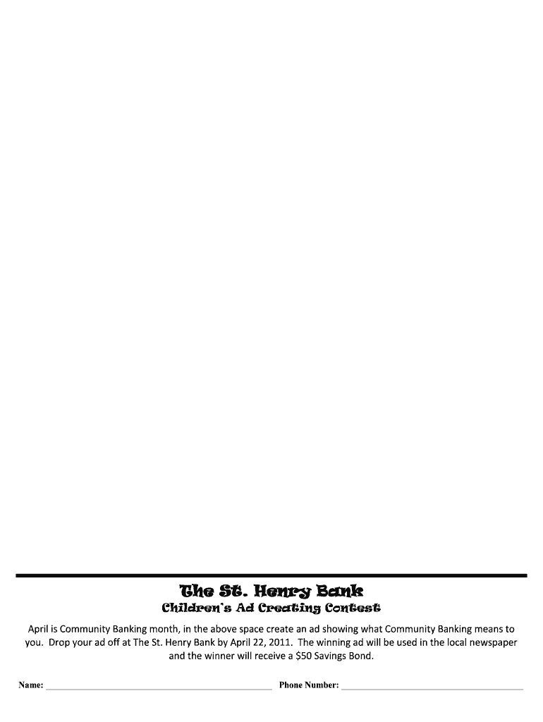 Fillable Online The St. Henry Bank Fax Email Print pdfFiller