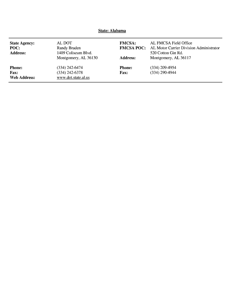Fillable Online AL DOT Fax Email Print pdfFiller