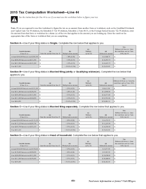 2015 Form IRS 1040 Tax Table Fill Online, Printable, Fillable, Blank