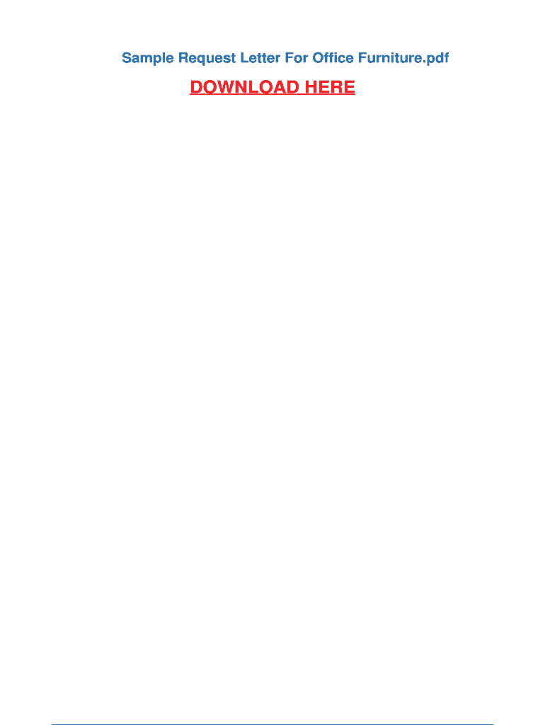 Fillable Online Sample Request Letter For Office Furniture Fax Email