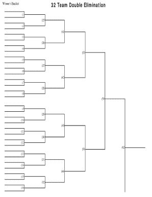 Fillable Online 32 Team Bracket - Single & Double Elimination - Darters