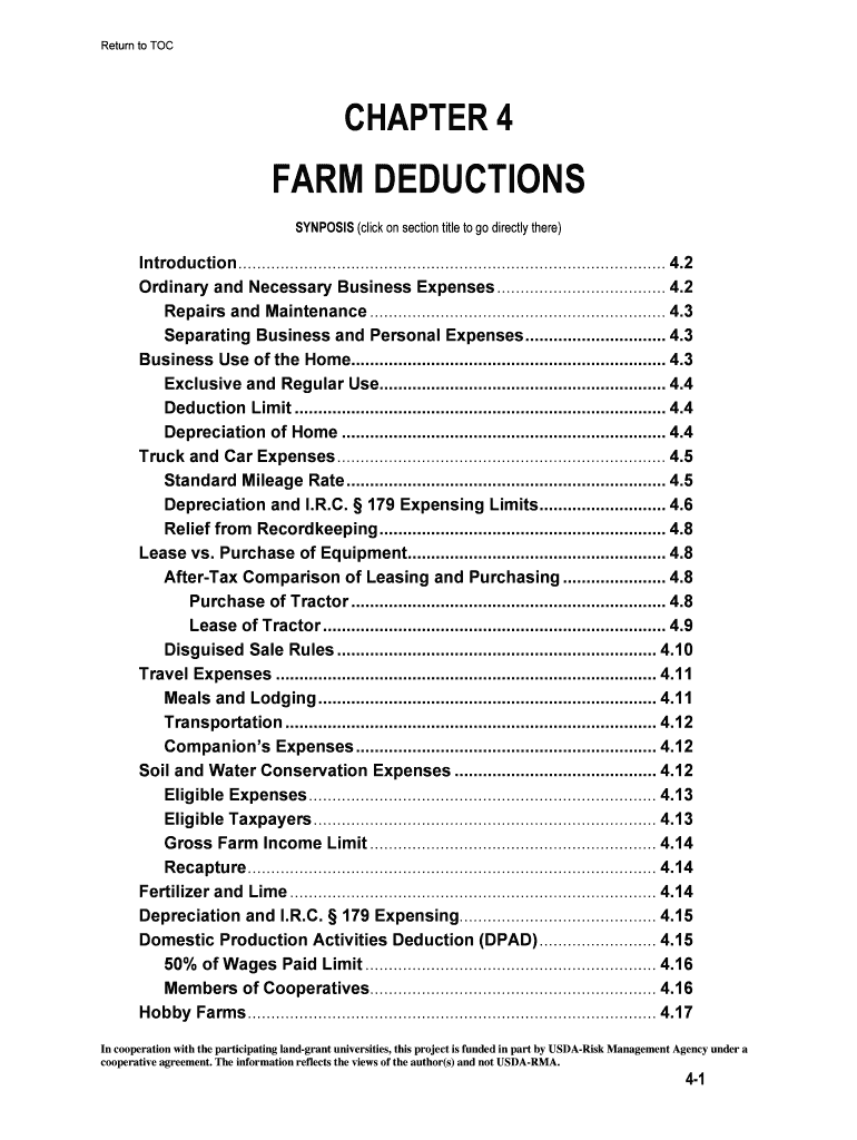 Fillable Online ruraltax FARM DEDUCTIONS Fax Email Print pdfFiller