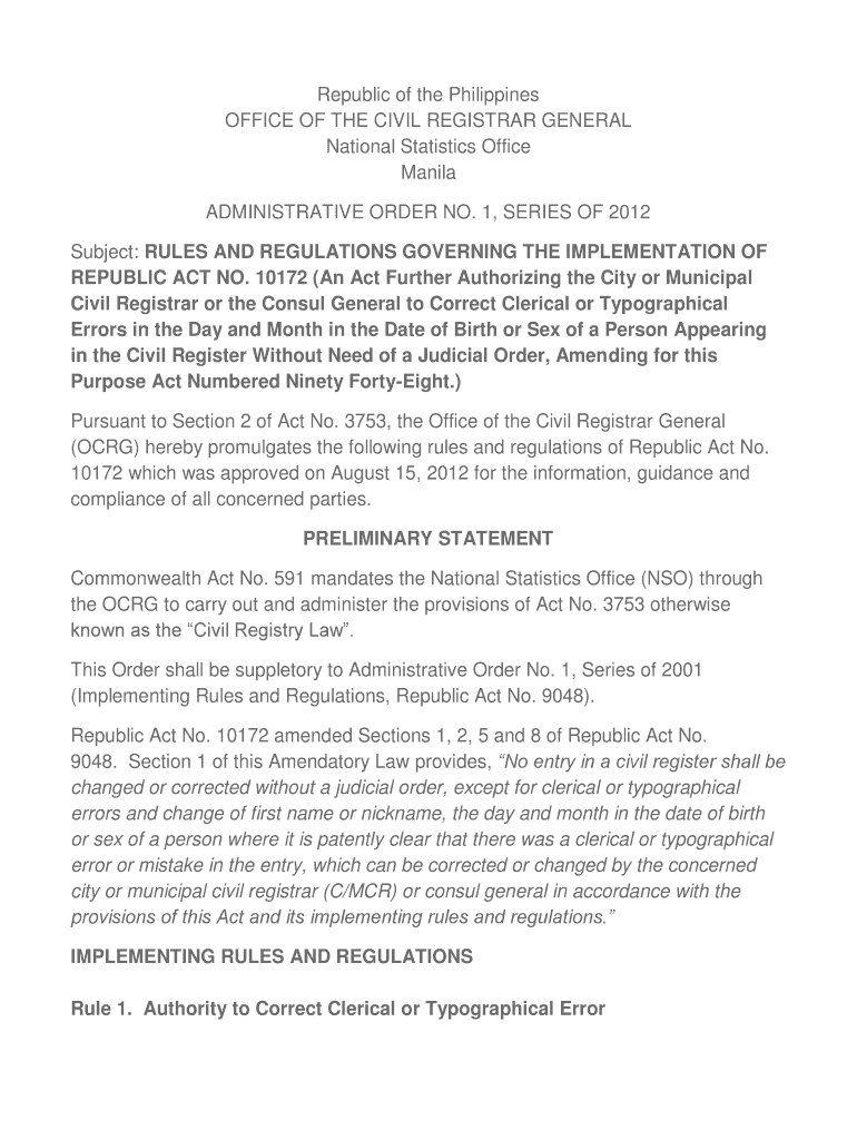 Fillable Online ra9048fullirrmanual Philippine Consulate General