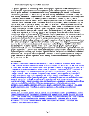 Fillable Online zojy 2nd Grade Graphic Organizers PDF