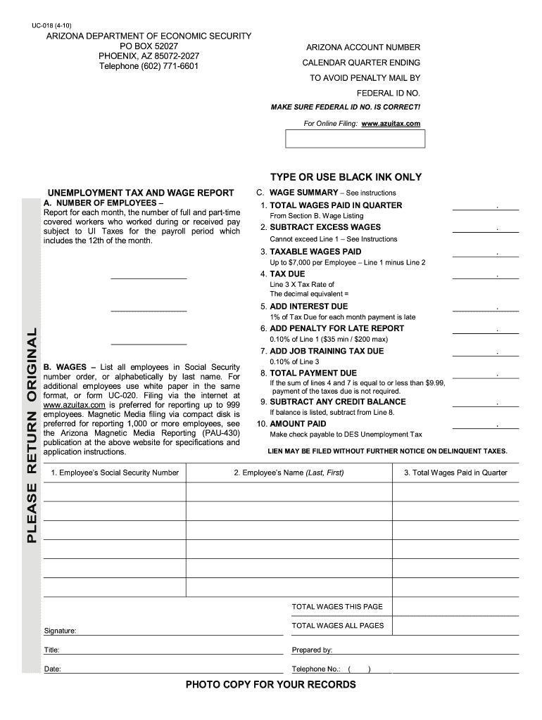 Quarterly wage and tax report example Fill out & sign online DocHub