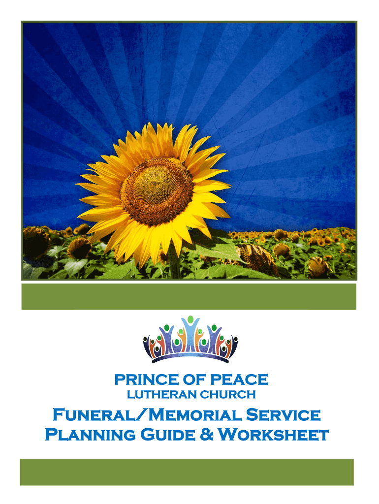 Fillable Online Funeral/Memorial Service Planning Guide & Worksheet