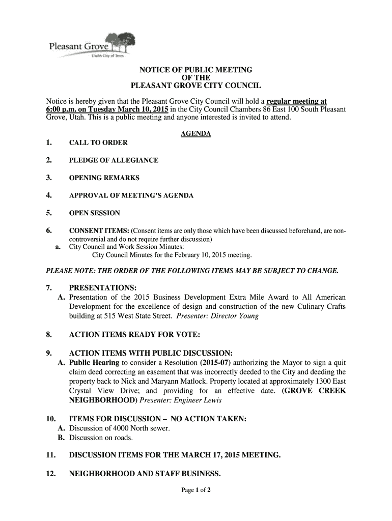 Fillable Online utah Quit Claim Deed Pleasant Grove to Matlock