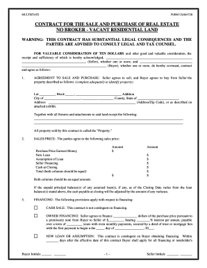 Land Agreement - Fill Online, Printable, Fillable, Blank | pdfFiller