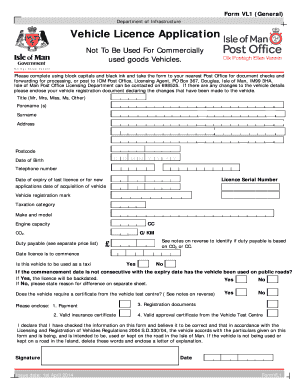 Fillable Online vl1 drivers licence form Fax Email Print - pdfFiller