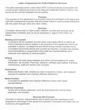 Public Relations Contract Template - Fill Online, Printable, Fillable, Blank | Pdffiller