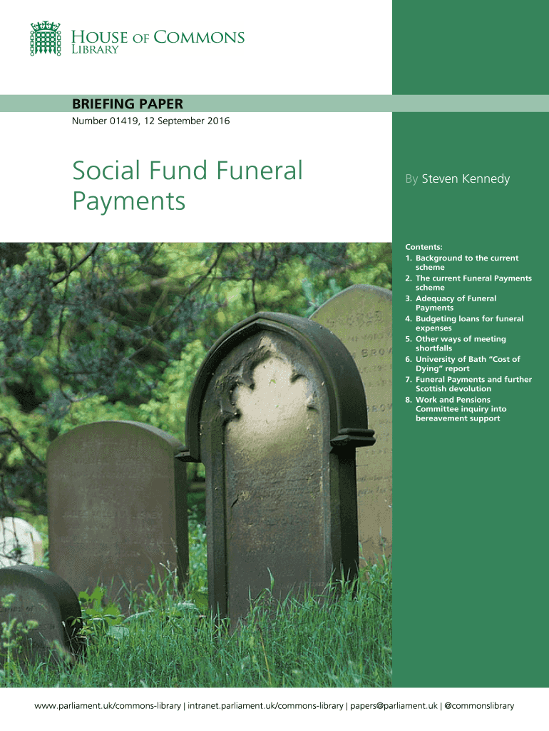 Fillable Online Social Fund Funeral Fax Email Print pdfFiller
