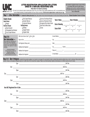 cfa litter registration application instructions