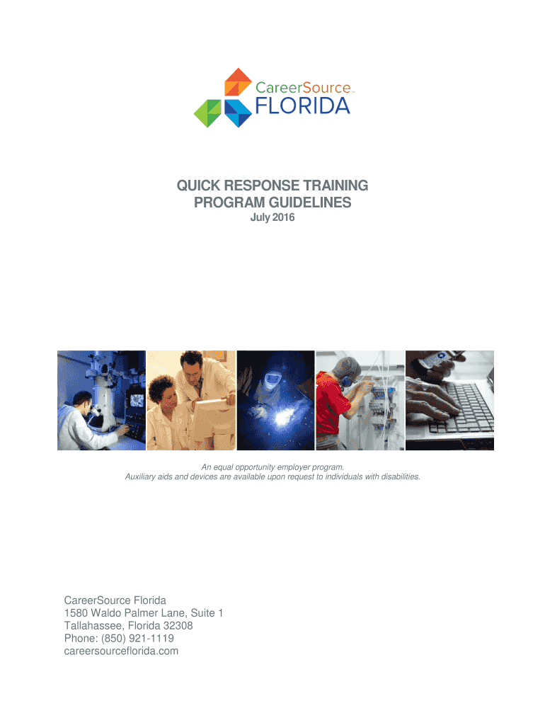Fillable Online QUICK RESPONSE TRAINING Fax Email Print pdfFiller