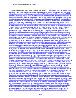 Fillable Online aacqa Vw Golf3 Wiring Diagram For Cluster. Vw Golf3