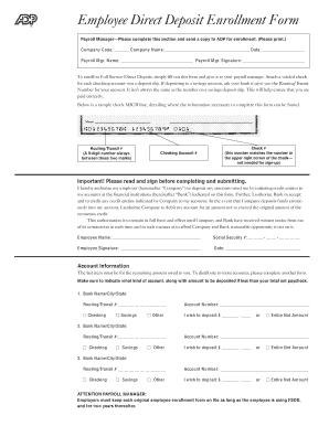 17 Printable direct deposit form adp Templates - Fillable Samples in