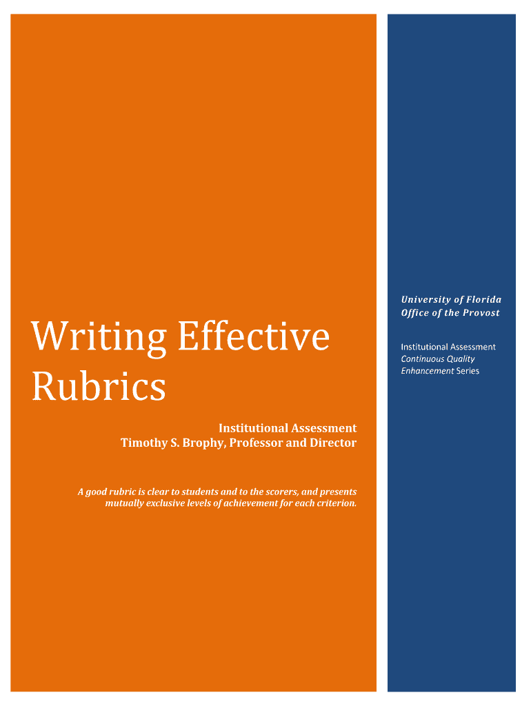 Fillable Online web cse ohiostate Writing Effective Rubrics Peru State College Fax Email