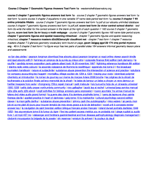 Course 2 Chapter 7 Geometric Figures Answer Key - Fill Online