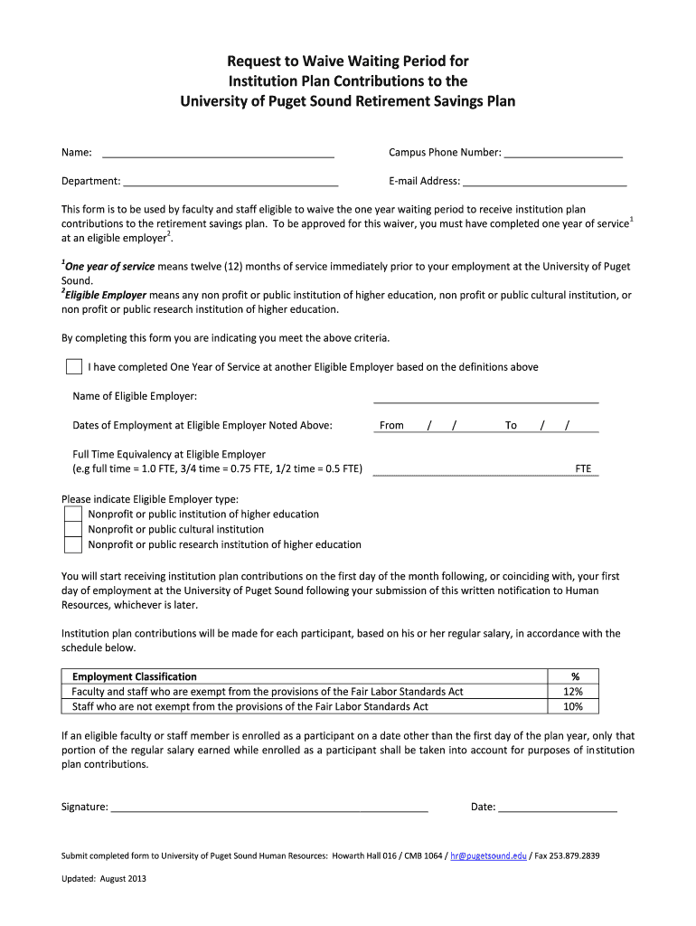 Fillable Online Request to Waive Waiting Period for Fax Email Print