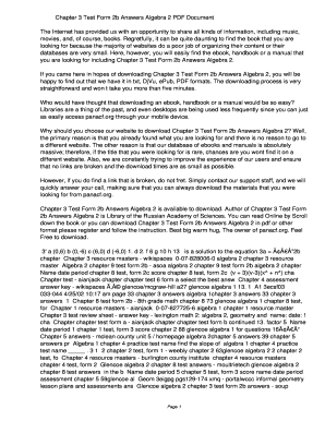 Chapter 3 Test Form 2b Answer Key - Fill and Sign Printable Template Online