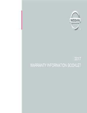 Fillable Online 2017 Nissan Warranty Information Booklet Nissan USA