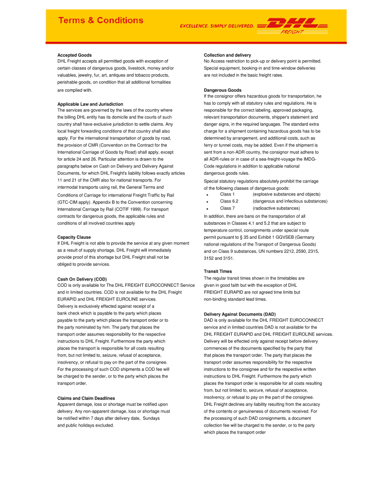 Fillable Online Download our DHL Shipment Value Protection brochure PDF