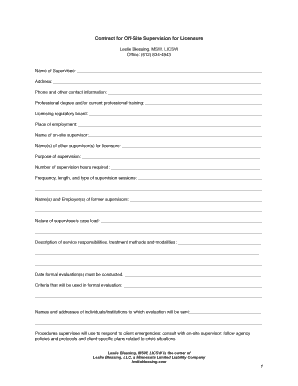 Social Work Supervision Agenda Example - Fill Online, Printable