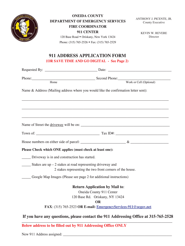 Oneida 911 Fill out & sign online DocHub