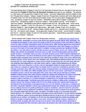 Fillable Online geometry chapter 8 test form 2b Fax Email Print - pdfFiller