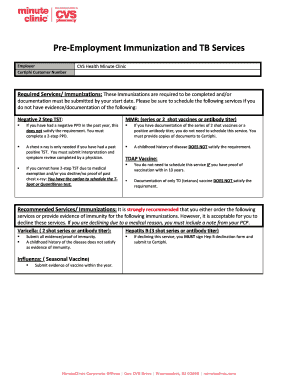 Cvs Minute Clinic Tb Test Form - Fill Online, Printable, Fillable