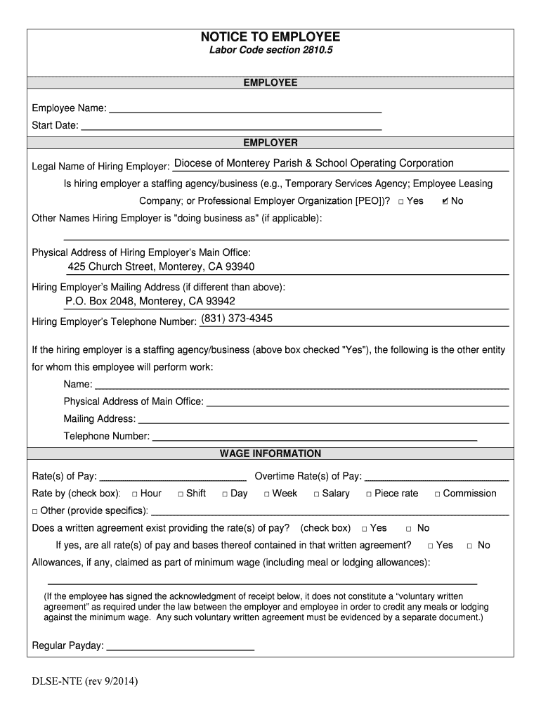 Fillable Online Labor Code section 2810 Fax Email Print pdfFiller