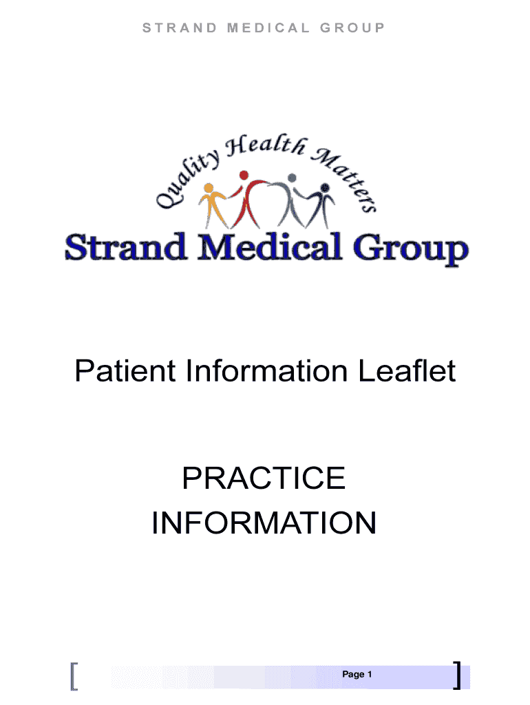 Fillable Online STRAND MEDICAL GROUP Fax Email Print pdfFiller