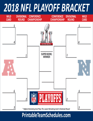 NFL Playoff Bracket Form - Fill Online, Printable, Fillable, Blank