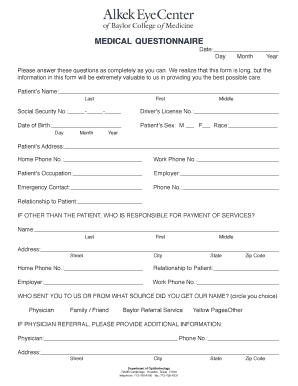 Printable New Patient Medical Forms